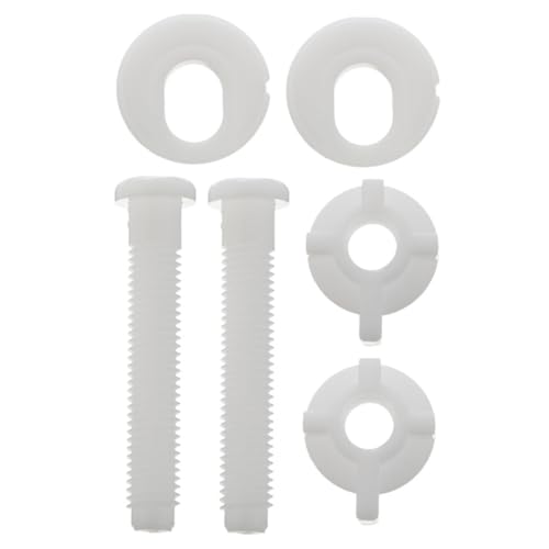 TEHAUX 2 Stück Toilettensitz Befestigungsschrauben mit Kunststoffmuttern und Dichtungen Stabile Wc sitz Schrauben Ersatzteile Einfache Montage für Gängige Toiletten Langlebig und TEHAUX 2 Stück Toilettensitz Befestigungsschrauben mit Kunststoffmuttern und Dichtungen Stabile Wc sitz Schrauben Ersatzteile Einfache Montage für Gängige Toiletten Langlebig und von TEHAUX