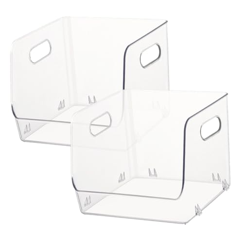 TEHAUX 2 Stück Transparente Stapelbare Aufbewahrungsbox Robustem Pet mit Tragegriff Platzsparend für Schreibtisch Kosmetik Büro und Zuhause Leicht zu Reinigen und Vielseitig Einsetzbar TEHAUX 2 Stück Transparente Stapelbare Aufbewahrungsbox Robustem Pet mit Tragegriff Platzsparend für Schreibtisch Kosmetik Büro und Zuhause Leicht zu Reinigen und Vielseitig Einsetzbar von TEHAUX