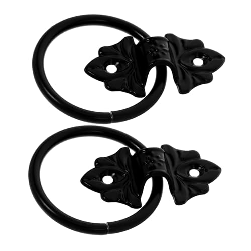 TEHAUX 2 Stück Vintage Möbelgriffe aus Langlebiger Zinklegierung Klassische Runde Ringgriffe für Schränke Kommoden und Kleiderschränke Stilvolle Antike Möbelbeschläge in Schwarz TEHAUX 2 Stück Vintage Möbelgriffe aus Langlebiger Zinklegierung Klassische Runde Ringgriffe für Schränke Kommoden und Kleiderschränke Stilvolle Antike Möbelbeschläge in Schwarz von TEHAUX