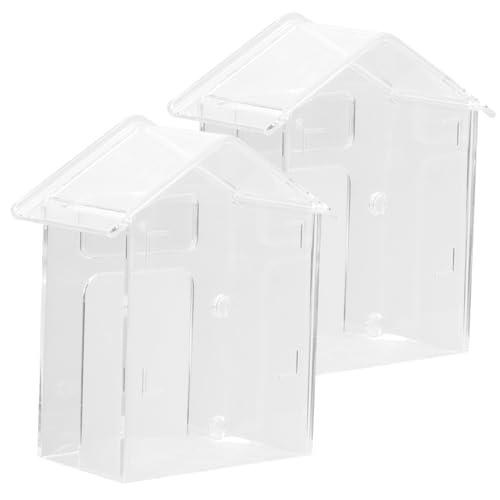 TEHAUX 2 Stück Wasserdichte Türklingel Abdeckung Transparent Regenschutz Schutzgehäuse für Außenbereich Wetterfeste Hülle für Kabellose Türglocke und Zugangskontrolle von TEHAUX