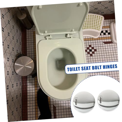 TEHAUX 2 Stück Wc Sitz Schrauben Robust Stabile Befestigung für Toilettensitz Scharniere Ersatzteile Einfache Montage Langlebig Kompatibel mit Meisten Toiletten von TEHAUX
