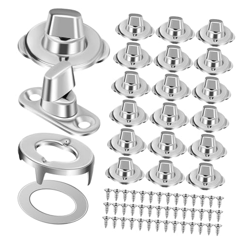 TEHAUX 20 Sätze Teiliges Metall Tarpen Schnellbefestiger mit Drehknopf Rostfreie Schrauben für Planen und Möbel Einfache Montage Robust und Vielseitig Einsetzbar TEHAUX 20 Sätze Teiliges Metall Tarpen Schnellbefestiger mit Drehknopf Rostfreie Schrauben für Planen und Möbel Einfache Montage Robust und Vielseitig Einsetzbar von TEHAUX