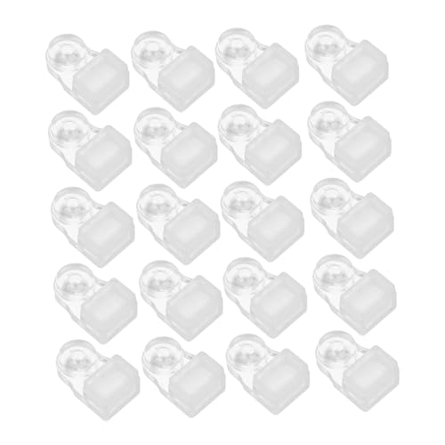 TEHAUX 20 Satz Transparente Spiegelhalter Clips Kunststoffspiegel Befestigungsklammern mit Schrauben für Sichere Montage von Glas Spiegeln Schranktüren und Wandbefestigung TEHAUX 20 Satz Transparente Spiegelhalter Clips Kunststoffspiegel Befestigungsklammern mit Schrauben für Sichere Montage von Glas Spiegeln Schranktüren und Wandbefestigung von TEHAUX