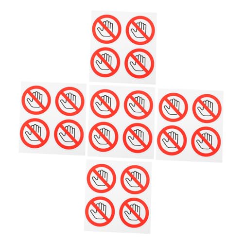 TEHAUX 20 Stück Selbstklebende Warnaufkleber Nicht Berühren Sicherheitsetiketten Ø Sichtbar für Maschinen Industrie Werkstatt Auto und Wand Einfache Anwendung für Zuhause und Büro von TEHAUX