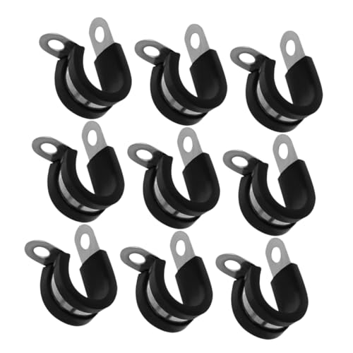 TEHAUX 20 Stück Teiliges Edelstahl Kabelschellen mit Gummischutz Langlebige Rohrbefestigungen Flexible Isolierung Einfache Montage Wiederverwendbare Metallklemmen für Kabelmanagement und TEHAUX 20 Stück Teiliges Edelstahl Kabelschellen mit Gummischutz Langlebige Rohrbefestigungen Flexible Isolierung Einfache Montage Wiederverwendbare Metallklemmen für Kabelmanagement und von TEHAUX