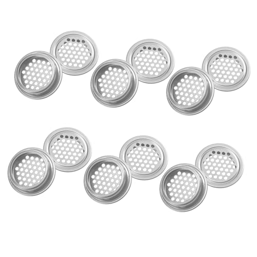 TEHAUX 20 Stück Teiliges Runde Edelstahl Lüftungsgitter Korrosionsbeständige Ventilationsabdeckungen für Möbel Einfache Montage Langlebig und Rostfrei für Schränke Garderoben TEHAUX 20 Stück Teiliges Runde Edelstahl Lüftungsgitter Korrosionsbeständige Ventilationsabdeckungen für Möbel Einfache Montage Langlebig und Rostfrei für Schränke Garderoben von TEHAUX