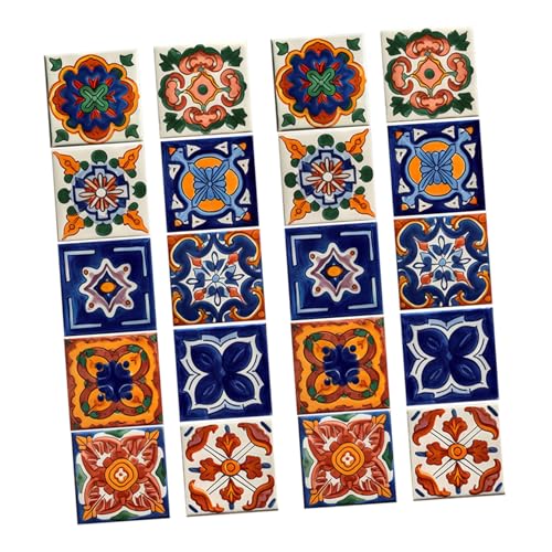 TEHAUX 20 Stück Teiliges Selbstklebendes Fliesenaufkleber PVC Marokkanisches Muster Wasserfest Langlebig für Wand Möbelflächen zur Indoor-renovierung und Diy-dekoration TEHAUX 20 Stück Teiliges Selbstklebendes Fliesenaufkleber PVC Marokkanisches Muster Wasserfest Langlebig für Wand Möbelflächen zur Indoor-renovierung und Diy-dekoration von TEHAUX