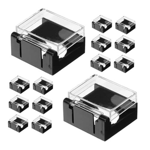 TEHAUX 20 Stück Teiliges Transparente Wasserdichte Schalterabdeckungen aus Kunststoff Schutz vor Versehentlichem Druck Einfache Installation Geeignet für Tasten und PC Power Button von TEHAUX
