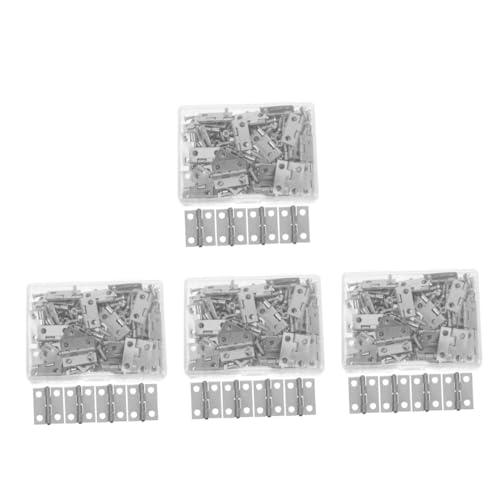 TEHAUX 200 Stck. Mini Scharniere mit Schrauben aus Robustem Eisen für Holzschränke Schmuckkästchen und DIY Bastelprojekte Inklusive Praktischer Aufbewahrungsbox TEHAUX 200 Stck. Mini Scharniere mit Schrauben aus Robustem Eisen für Holzschränke Schmuckkästchen und DIY Bastelprojekte Inklusive Praktischer Aufbewahrungsbox von TEHAUX