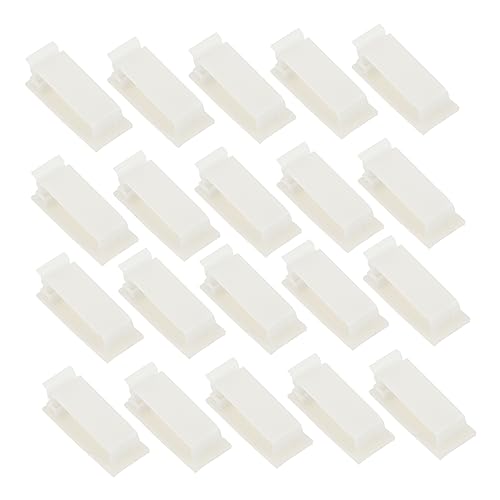 TEHAUX 20Stücke Kabelhalter Selbstklebend Kabel Organizer für Kopfhörerkabel und Datenkabel Perfektes Kabelmanagement für Schreibtisch Design für Vielseitige Anwendung von TEHAUX