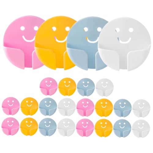TEHAUX 24 Stück Teiliges Power Plug Holder Selbstklebend Doppelte Haken Steckdosenhalterung für Küche Bad Starker Halt ohne Bohren Bunte Mehrzweck stecker Organizer für Netzkabel und TEHAUX 24 Stück Teiliges Power Plug Holder Selbstklebend Doppelte Haken Steckdosenhalterung für Küche Bad Starker Halt ohne Bohren Bunte Mehrzweck stecker Organizer für Netzkabel und von TEHAUX