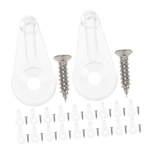 TEHAUX 25 Stück Teiliges Glas Türclip Transparente Kunststoffhalter mit Schrauben Kompatibel mit Dicken Glas und Kunststoffplatten Stabile Befestigung für Vitrinen Schrank und TEHAUX 25 Stück Teiliges Glas Türclip Transparente Kunststoffhalter mit Schrauben Kompatibel mit Dicken Glas und Kunststoffplatten Stabile Befestigung für Vitrinen Schrank und von TEHAUX