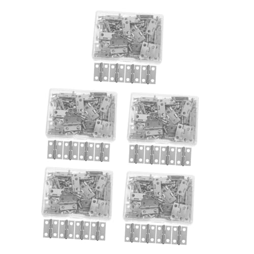 TEHAUX 250 Stck. Teiliges Miniatur Möbel Scharnier mit Schrauben Kleine Silberne Mini Scharniere für Schmuckkästen Bastelprojekte Schatztruhen Robuste Eisenkonstruktion Einfache Montage TEHAUX 250 Stck. Teiliges Miniatur Möbel Scharnier mit Schrauben Kleine Silberne Mini Scharniere für Schmuckkästen Bastelprojekte Schatztruhen Robuste Eisenkonstruktion Einfache Montage von TEHAUX