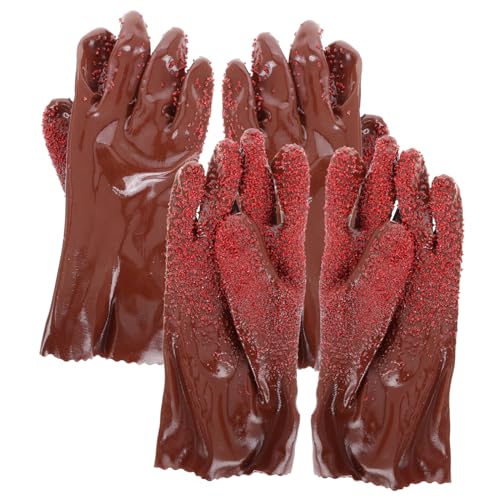 TEHAUX 2Paare Rutschfeste Klempnerhandschuhe Wiederverwendbare Sicherheitshandschuhe für Rohrreinigung Langlebig Flexibles Schlangendesign Unisex von TEHAUX