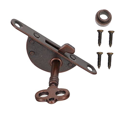 TEHAUX 2Satz Antikes Möbelschloss Dekoratives Schrank Türschloss mit Schlüssel Retro Eisenschloss Rotbronze für Möbel und Küchenschränke Installieren von TEHAUX
