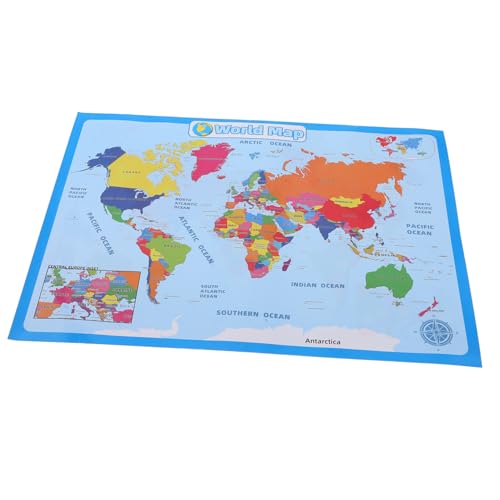 TEHAUX 3 Blätter Weltkarte Schulbedarf Kinderkarte wandteppich Tapisserie Lernkarte für Kinder Plakat der Welt Karten laminiert Flipchart Wandaufkleber Poster Kleinkind TEHAUX 3 Blätter Weltkarte Schulbedarf Kinderkarte wandteppich Tapisserie Lernkarte für Kinder Plakat der Welt Karten laminiert Flipchart Wandaufkleber Poster Kleinkind von TEHAUX