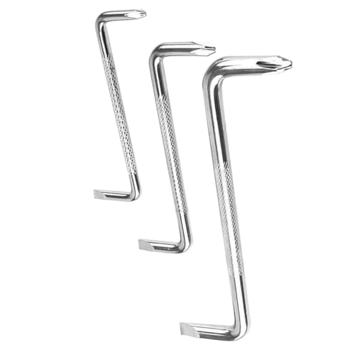 TEHAUX 3 STÜCKE Teiliges Z Förmiges Schraubendreher Set Doppelseitig mit Schlitz und Kreuzschlitzprofil aus Rostfreiem Carbonstahl Rutschfest Kompakt für Schwer Zugängliche Stellen von TEHAUX