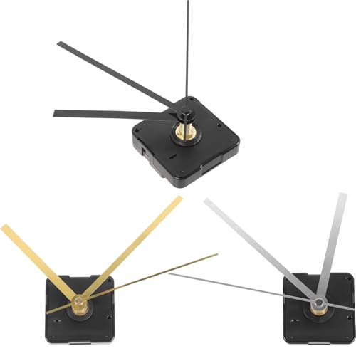 TEHAUX 3 Sätze Hängendes Uhrwerk Teiliges DIY Uhrenmechanismus Kit mit Leisen Uhrzeigern Ersatzteile für Wanduhr zum Reparieren und Selberbauen von TEHAUX
