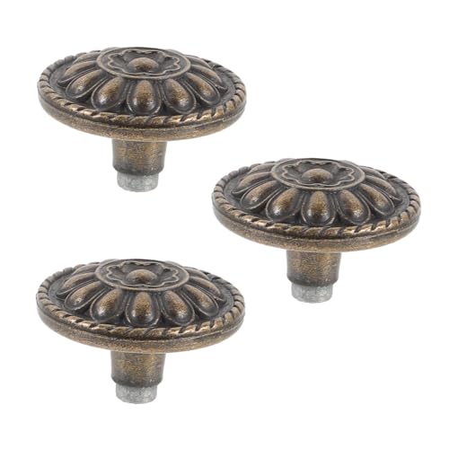 TEHAUX 3 Stck Vintage Runde Schrankknöpfe Teiliges aus Massivem Zinklegierung Dekorative Schubladengriffe mit Blumenmuster Antike Möbelknäufe für Kommode Küchenschrank Kleiderschrank TEHAUX 3 Stck Vintage Runde Schrankknöpfe Teiliges aus Massivem Zinklegierung Dekorative Schubladengriffe mit Blumenmuster Antike Möbelknäufe für Kommode Küchenschrank Kleiderschrank von TEHAUX