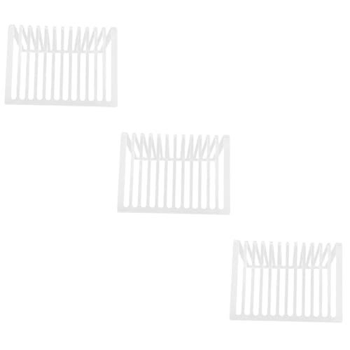 TEHAUX 3 Stück Buchständer Ordnerregal Book Shelves Book Shelf Stand lagerbuchse Display Schallplatten Alben Organisatoren Zeitungsständer Desktop-CD-Aufbewahrungshalter Acryl Transparent von TEHAUX