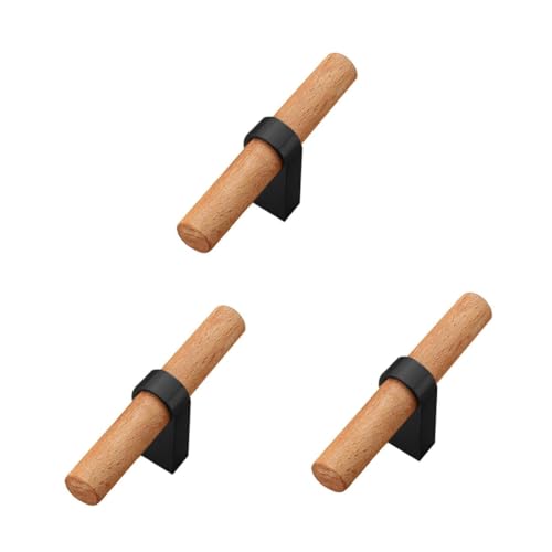 TEHAUX 3 Stück Massiver Holz Möbelgriff Türgriff Schubladengriff Modernes Design Korrosionsbeständig Einfach zu Montieren Für Küchenschränke und Kleiderschränke TEHAUX 3 Stück Massiver Holz Möbelgriff Türgriff Schubladengriff Modernes Design Korrosionsbeständig Einfach zu Montieren Für Küchenschränke und Kleiderschränke von TEHAUX