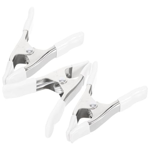 TEHAUX 3 Stück Robuste Federklemmen aus Kunststoff, Weiße Hintergrundklammern für Die Fotografie, Langlebiges Klammern-set für Hintergrundständer Und Den Heimgebrauch TEHAUX 3 Stück Robuste Federklemmen aus Kunststoff, Weiße Hintergrundklammern für Die Fotografie, Langlebiges Klammern-set für Hintergrundständer Und Den Heimgebrauch von TEHAUX
