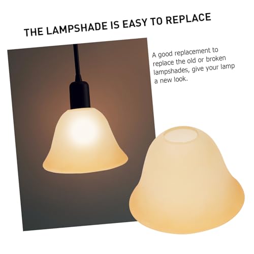 TEHAUX 3 Stück Vintage Glass Lampenschirm Europäischer Stil Lampenschirme aus Glas Dekoratives Lampenzubehör für Tischlampen Kronleuchter Wandlampen Staubschutz und Warmes Licht von TEHAUX