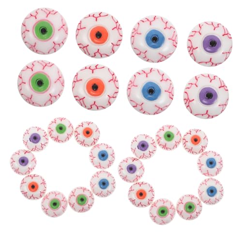 TEHAUX 30 Stück Teiliges Halloween DIY Kunststoffaugen Bunte Sicherheitsaugen für Puppen und Kuscheltiere Lichtechte Leichte Bastelaugen für Handgemachte Spielzeuge und Gruselige von TEHAUX