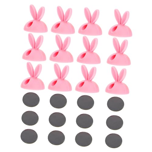 TEHAUX 32 Stück Teiliges Kabelclips mit Selbstklebender Rückseite Pinke Bunny Ohr Kabelhalter für Schreibtisch und Büro Multifunktionale Kabelorganizer für USB Strom und Audiokabel TEHAUX 32 Stück Teiliges Kabelclips mit Selbstklebender Rückseite Pinke Bunny Ohr Kabelhalter für Schreibtisch und Büro Multifunktionale Kabelorganizer für USB Strom und Audiokabel von TEHAUX