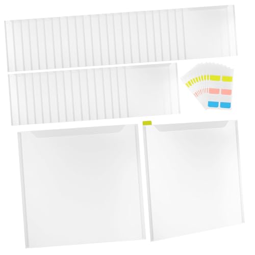 TEHAUX 36stücke Klarsichtmappen Aus Plastik Für Dokumente Papieraufbewahrung Mit Etikettenfenster Tragbarer Aktenordner Als Büro-Organizer Kleiner Aktenordner Für Schule Und Zuhause Proje von TEHAUX