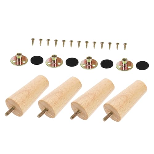 TEHAUX 4 Sätze Nordic Style Möbelbeine Massivem Holz Tischbeine für Sofas und Schränke Lackiert Stabil und Langlebig für Wohndesign von TEHAUX