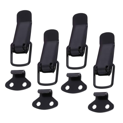 TEHAUX 4 Satz Toggle Clamp Latch Sicherheitsverschluss mit Federbelastung für Türen Fenster Schränke und Deckel Schnellverschlussbeschläge mit Schrauben Schwarz Robust und Langlebig TEHAUX 4 Satz Toggle Clamp Latch Sicherheitsverschluss mit Federbelastung für Türen Fenster Schränke und Deckel Schnellverschlussbeschläge mit Schrauben Schwarz Robust und Langlebig von TEHAUX