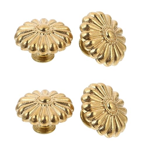 TEHAUX 4 Stück Dekorative Nägel Ziernieten Für Die Lederverarbeitung Spots Nailhead Punk Rock Tasche Ziernieten Dekorative Nietennieten Nagelköpfe Für Diy Schrauben Golden Reines Kupfer von TEHAUX