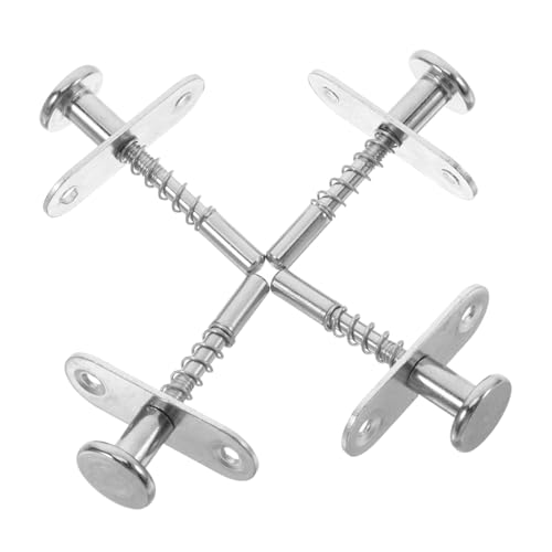 TEHAUX 4 Stück Federriegel für Babybett Einstellbare Höhe Präzise Konstruktion Geeignet für Möbel und Türen Vielseitig Einsetzbar als Betthardware und Zubehör von TEHAUX