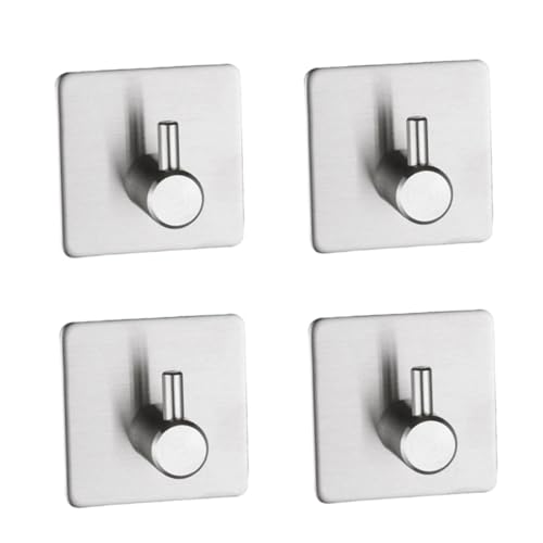 TEHAUX 4 Stück Haken Selbstklebend Traceless Türhaken für Handtücher Rostfrei und Multifunktional für Küche und Badezimmer Installieren ohne Bohren TEHAUX 4 Stück Haken Selbstklebend Traceless Türhaken für Handtücher Rostfrei und Multifunktional für Küche und Badezimmer Installieren ohne Bohren von TEHAUX