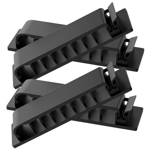 TEHAUX 4 Stück Kabelclips mit Fach Steckplätzen Selbstklebend Kabel Organizer für Schreibtisch Auto Büro Praktischer Cord Keeper zur Kabelaufbewahrung und Kabelmanagement Schwarz TEHAUX 4 Stück Kabelclips mit Fach Steckplätzen Selbstklebend Kabel Organizer für Schreibtisch Auto Büro Praktischer Cord Keeper zur Kabelaufbewahrung und Kabelmanagement Schwarz von TEHAUX