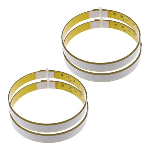 TEHAUX 4 Stück Klebebandmaß Maßband Aufkleber Linealkleber Selbstklebender Messband Workbench Lineal Stabmaßband Selbstklebendes Linealband Stahl Mit Hohem Kohlenstoffgehalt Gelb von TEHAUX