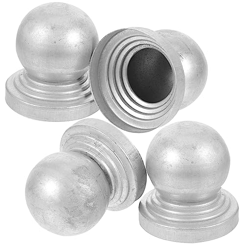 TEHAUX 4 Stück Metallpfostenkappen Kugelform Zaunpfostenkappen für Garten Außenbereich Dekorative Eisenkappen für Runde Rohre Robuste Abdeckungen für Pfosten Geländer TEHAUX 4 Stück Metallpfostenkappen Kugelform Zaunpfostenkappen für Garten Außenbereich Dekorative Eisenkappen für Runde Rohre Robuste Abdeckungen für Pfosten Geländer von TEHAUX