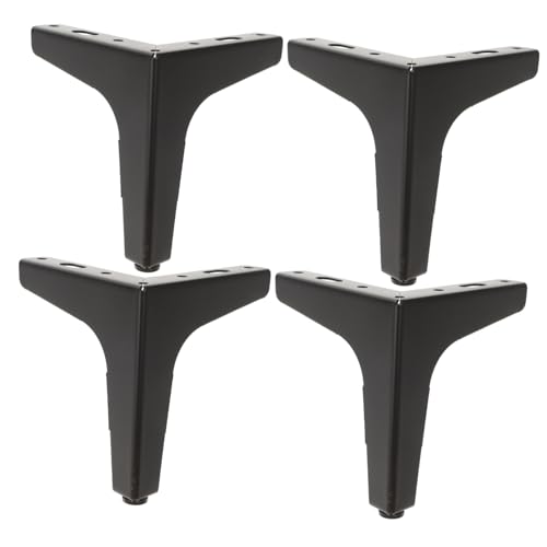 TEHAUX 4 Stück Möbelfüße Dreieck Metall Möbelbeine Möbelersatz Füße für Sofa Schrank Couchtisch mit Hoher Tragkraft und Langlebiger Stabilität von TEHAUX