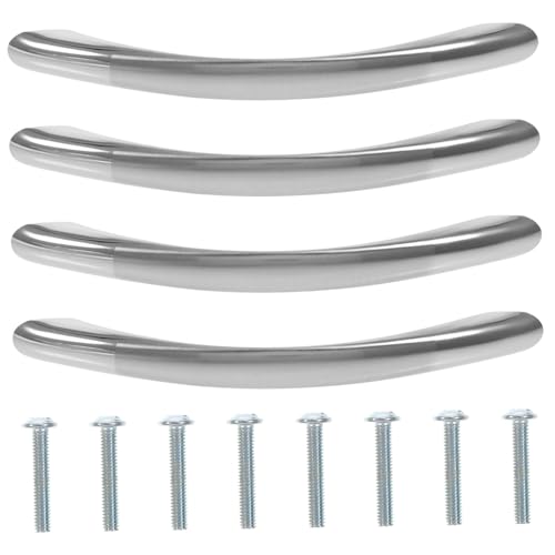 TEHAUX 4 Stück Möbelgriffe aus Zinklegierung Lochabstand Silberne Schrank Küchengriffe Gebogene Schubladengriffe für Schränke Kommoden Kleiderschränke Langlebige und Rostfreie TEHAUX 4 Stück Möbelgriffe aus Zinklegierung Lochabstand Silberne Schrank Küchengriffe Gebogene Schubladengriffe für Schränke Kommoden Kleiderschränke Langlebige und Rostfreie von TEHAUX
