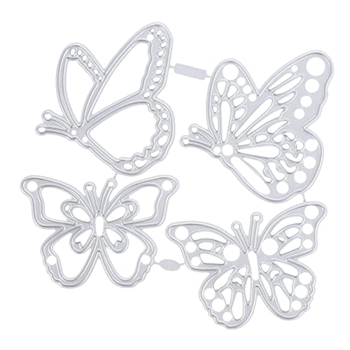 TEHAUX 4stücke Teiliges Butterfliegen Stanzform Metall Für Scrapbooking Und Karten Praktische Prägeschablonen Für Kreative Bastelprojekte Und Dekoration von TEHAUX