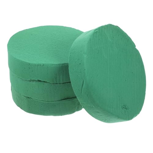 TEHAUX 4 Stück Schneidpaste Hochzeitsschlamm Kranz runden Dreck Tablett trockenblume Blume, die Schlamm hält Floristenschlamm Basen Blumenziegel Phenolharz Green von TEHAUX