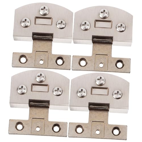TEHAUX 4 Stück Teiliges Edelstahl Glas Türscharnier für Duschkabinen Gebürstetes Finish Platzsparend Zuverlässiger Halt Geeignet für Glasduschtüren im Badezimmer TEHAUX 4 Stück Teiliges Edelstahl Glas Türscharnier für Duschkabinen Gebürstetes Finish Platzsparend Zuverlässiger Halt Geeignet für Glasduschtüren im Badezimmer von TEHAUX
