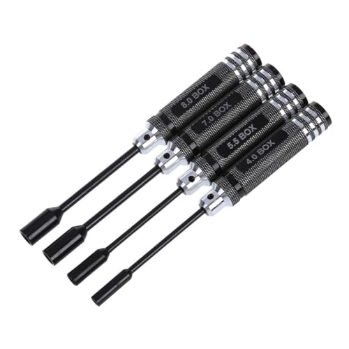 TEHAUX 4 Stück Teiliges Hex Schraubendreher Set aus Aluminiumlegierung Langlebig mit Langem Griff für Rc Drohne Quadrocopter und Rc Auto Reparatur Werkzeug TEHAUX 4 Stück Teiliges Hex Schraubendreher Set aus Aluminiumlegierung Langlebig mit Langem Griff für Rc Drohne Quadrocopter und Rc Auto Reparatur Werkzeug von TEHAUX
