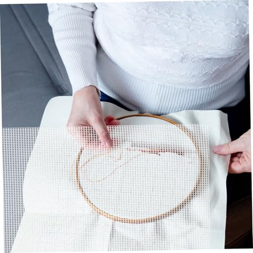 TEHAUX 4 Stück Teiliges Kunststoff netzgewebe für Häkel Strickprojekte Langlebige Kunststoff leinwand für Stickerei Anpassbar und Zuschneidbar für DIY Bastelarbeiten und Raumteiler von TEHAUX