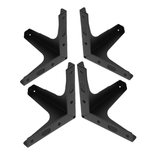 TEHAUX 4 Stück Teiliges Metall Möbelfüße Dreieckige Sofa und Schrankbeine Schwarz Stabile Ersatzfüße für Couch Nachttisch und Tv Schränke Einfache Montage Robustes Eisenmaterial von TEHAUX