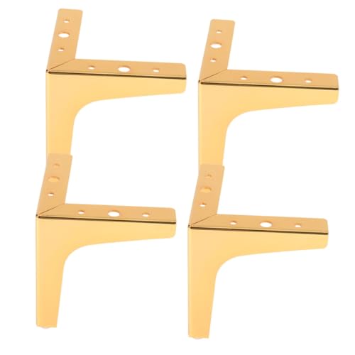 TEHAUX 4 Stück Teiliges Möbelbeine Metallischem Titanfarbenem Sofa Schrankfuß mit Dicke Langlebige Praktische Unterstützung für Sofas Couchtische und Tv schränke im Modernen Design von TEHAUX