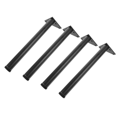 TEHAUX 4 Stück Teiliges Möbelbeine aus Aluminiumlegierung Verstellbare Dreieckige Möbelfüße Stabile Ersatzmöbelstützen für Bett Schrank Sofa Moderne Schwarze Metall Fußstützen von TEHAUX