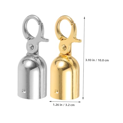 TEHAUX 4 Stück Teiliges Seilendstopper mit Haken aus Edelstahl Langlebige Seilendkappen für Absperrseile Einfache Montage ohne Werkzeug Geeignet für Veranstaltungsbarrieren Heimdeko und von TEHAUX
