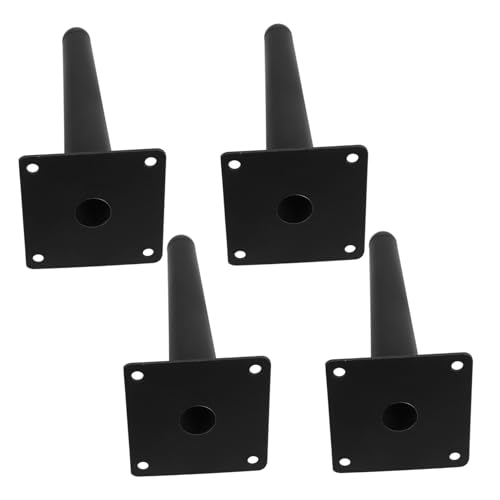 TEHAUX 4 Stück Teiliges Set Schwere Metall Tischbeine Schräg Schwarz Stabile Ersatzmöbelfüße für Sofa Couchtisch Langlebige Moderne Möbelbeine Einfache Montage von TEHAUX